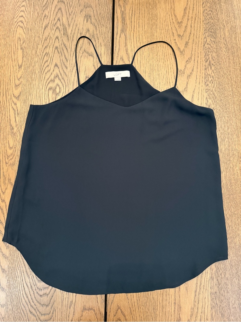 LOFT Black Halter-Style Spaghetti Strap Camisole